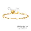 Classic Chain Stainless Steel Bracelets Trendy Cuban Rectangular Chain Heart-shaped Charm Bracelet Trendy Women's Gift Jewelry