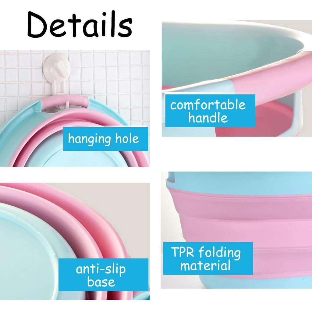 Cesto de Roupa Suja Dobrável Portátil Grande Dobrável Plástico Cozinha Cesta de Legumes Recipiente de Armazenamento Organizador