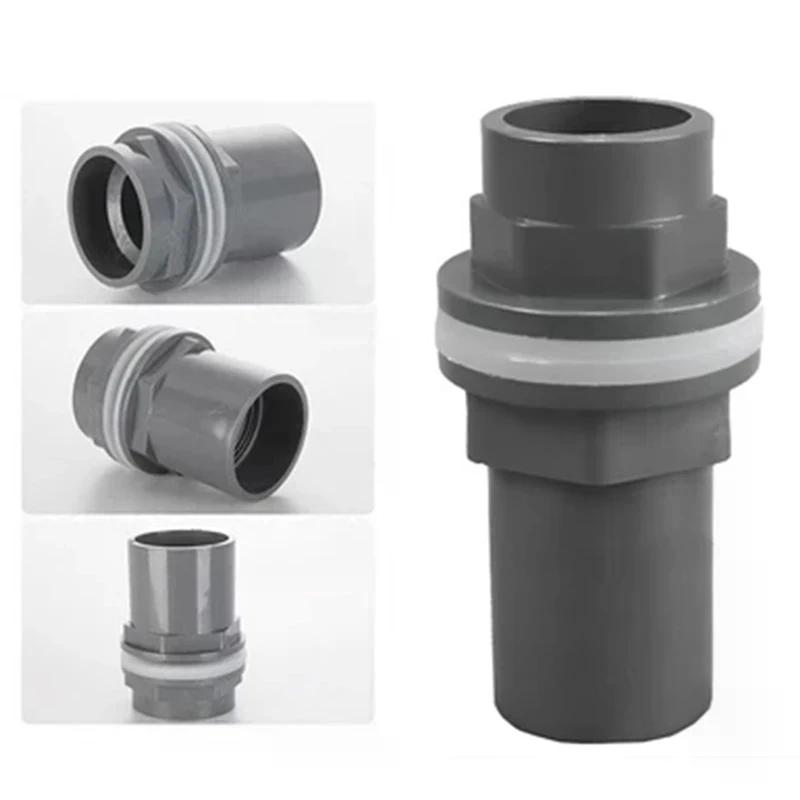 2pcs PVC Connectors 20/25/32mm for Fish Tank Drainage and Garden Pipe, Aquarium Outlet Connector