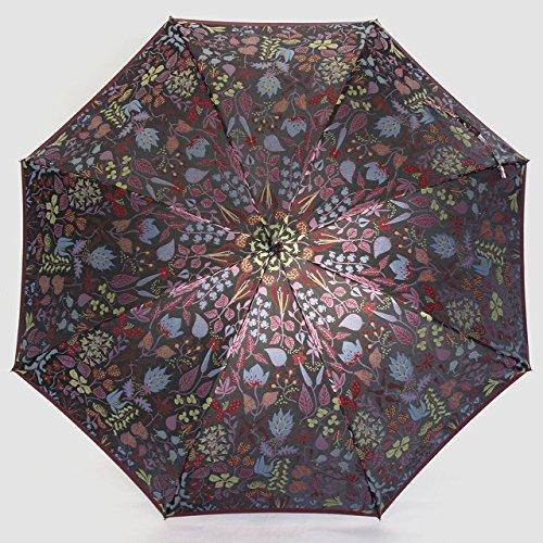 Makita Shoten Stig Lindberg HERBARIUM Red Long Umbrella UV UV Protection Parasol for Sunny or Rainy Day Light Blocking Scandinavian Design Luxury