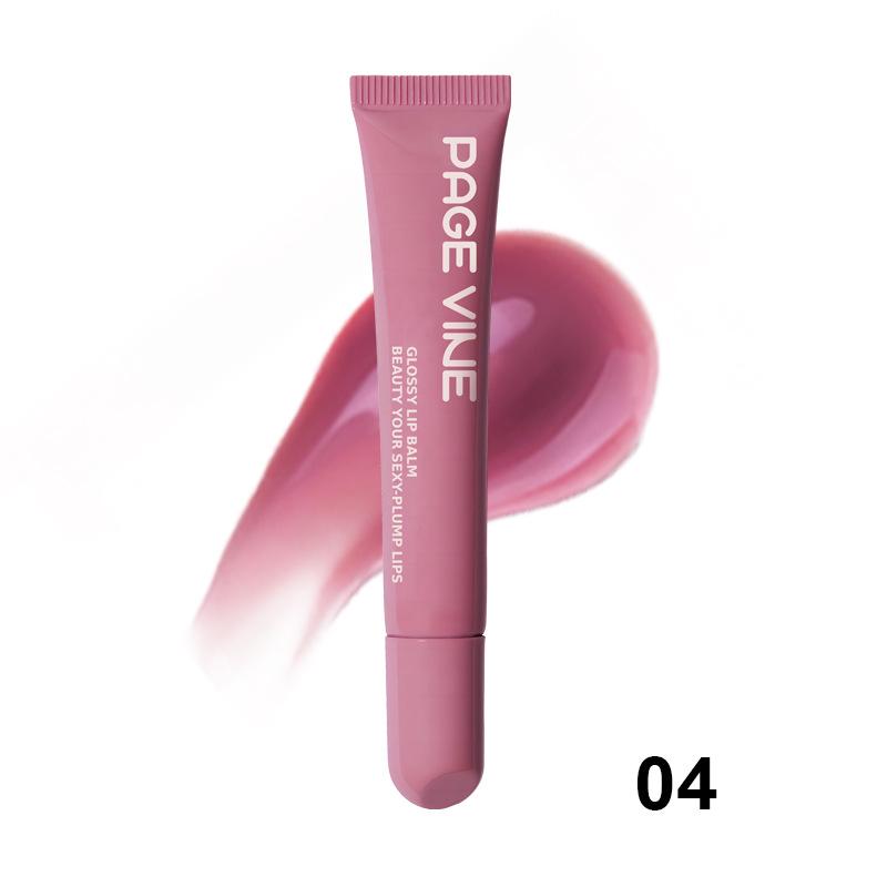 PAGE VINE Polypeptide Lip Gloss: Moisturizing, Plumping Lip Glaze with Water-Light Shine