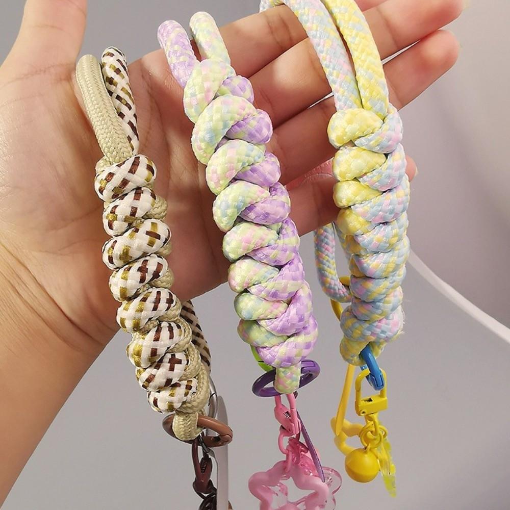 Anti Lost Woven Phone Strap Star Keychain Mobile Phone Charm Mobile Phone Lanyard  Lanyard Patch