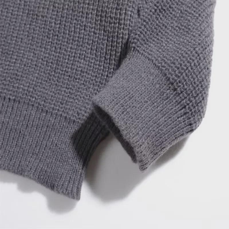 2024 Autumn/Winter Women's French Casual Loose Round Neck Knitted Cardigan Jacket