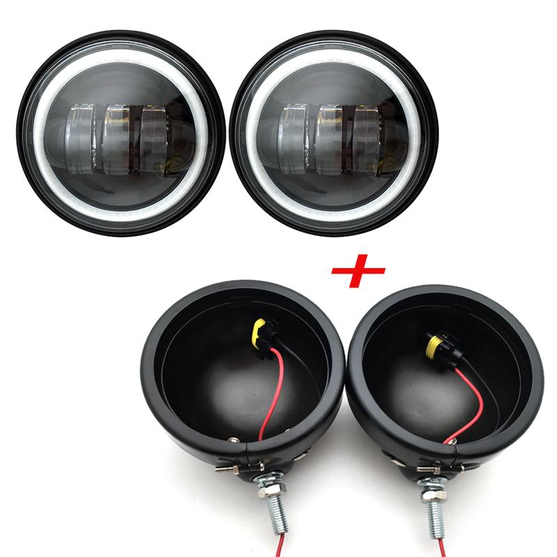 2pcs 30W 4.5 Inch Motorcycle Led Fog Light 6000K DRL Led Headlamp for Harley Moto Motorbike Working Lighting Bulb for Car ATV .