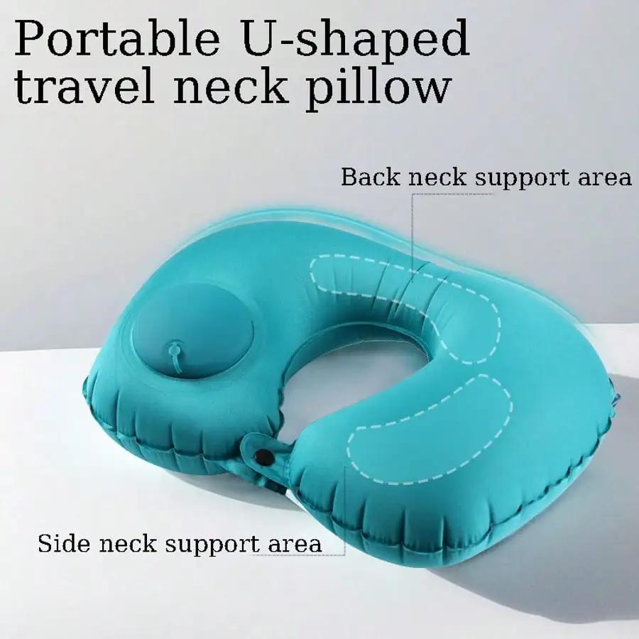 2pcs Inflatable Neck Pillow for Traveling Blow Up Neck Pillows for Air Travel Travel Pillows Inflatable U-shaped Pillow