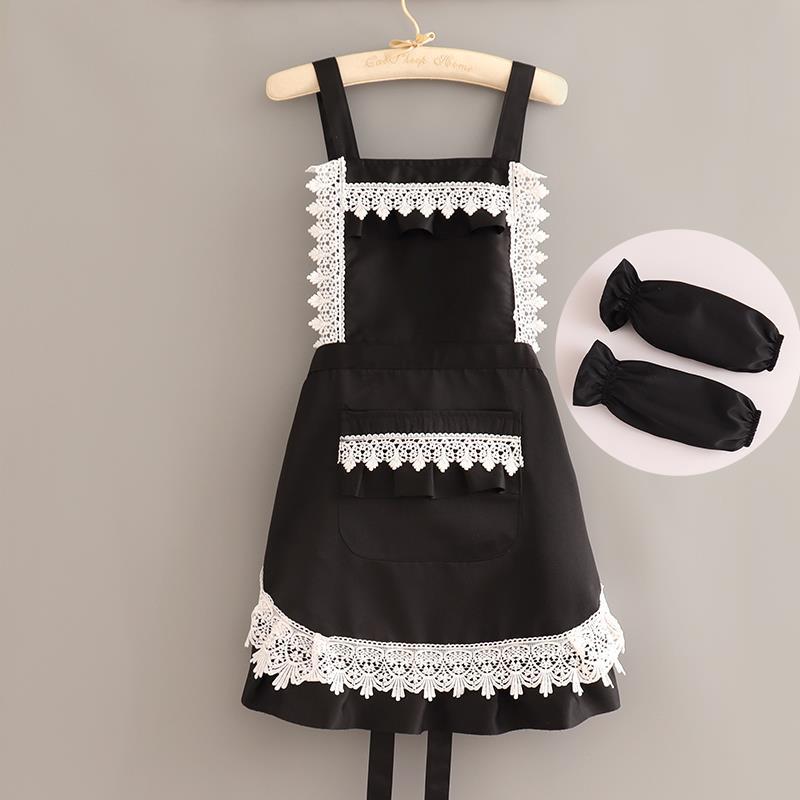 Japanese Style Oil-Proof Women's Apron for Manicure, Catering, and Cooking - Summer Work Uniform