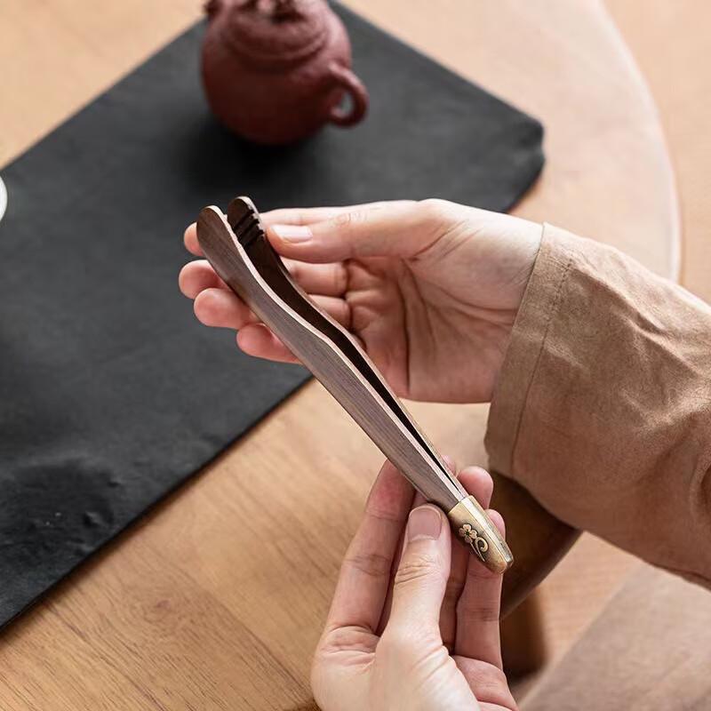 Walnut Wood Tea Tongs
