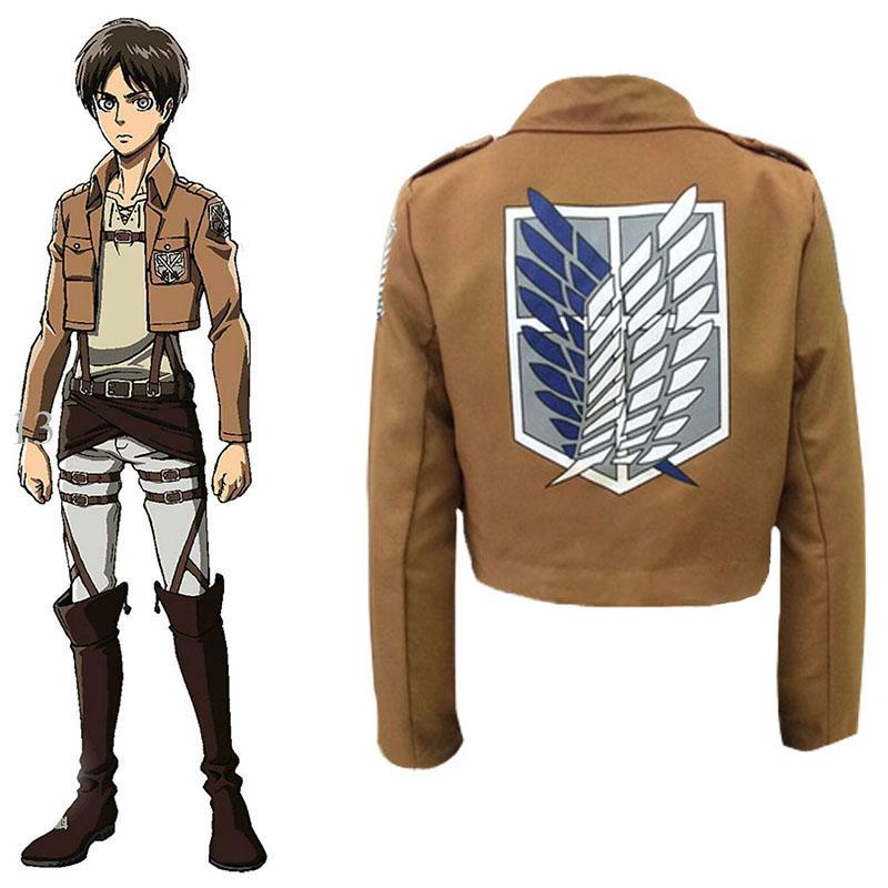 On Titan Attack Shingeki No Kyojin Scouting Cosplay Coat Jacket Eren Jage