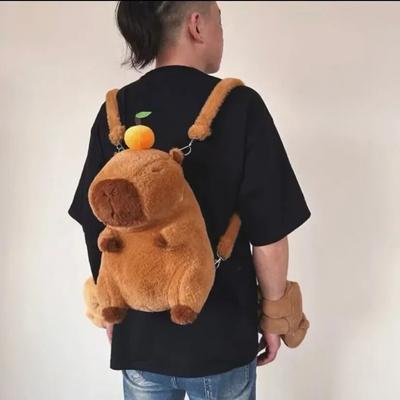 Mochila de pelúcia de peixe-balão, mochila escolar de pele de boneca de pelúcia da moda, mochila escolar infantil, mochila de ombro duplo, mini mochila