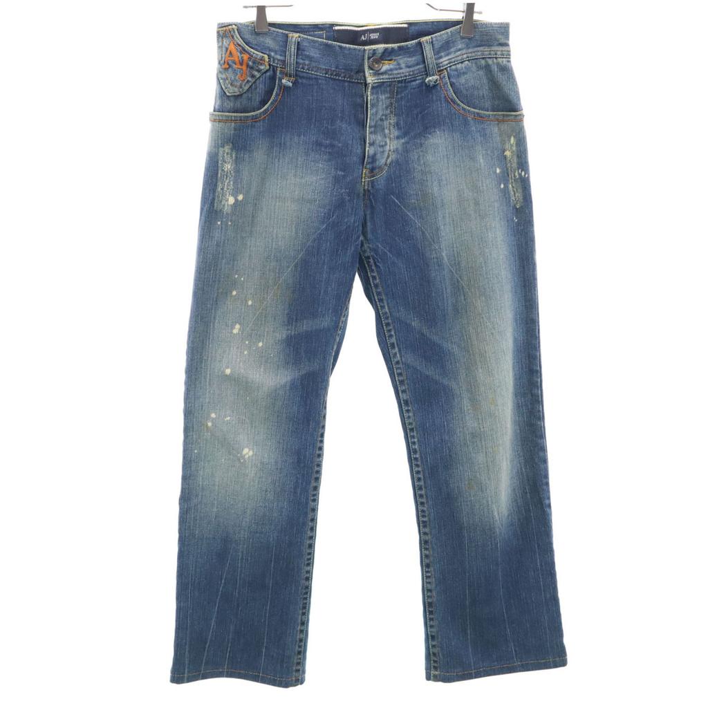 ARMANI JEANS INDIGO 009 Comfort Fit Denim pants w31 Wash blue jeans Men's Used