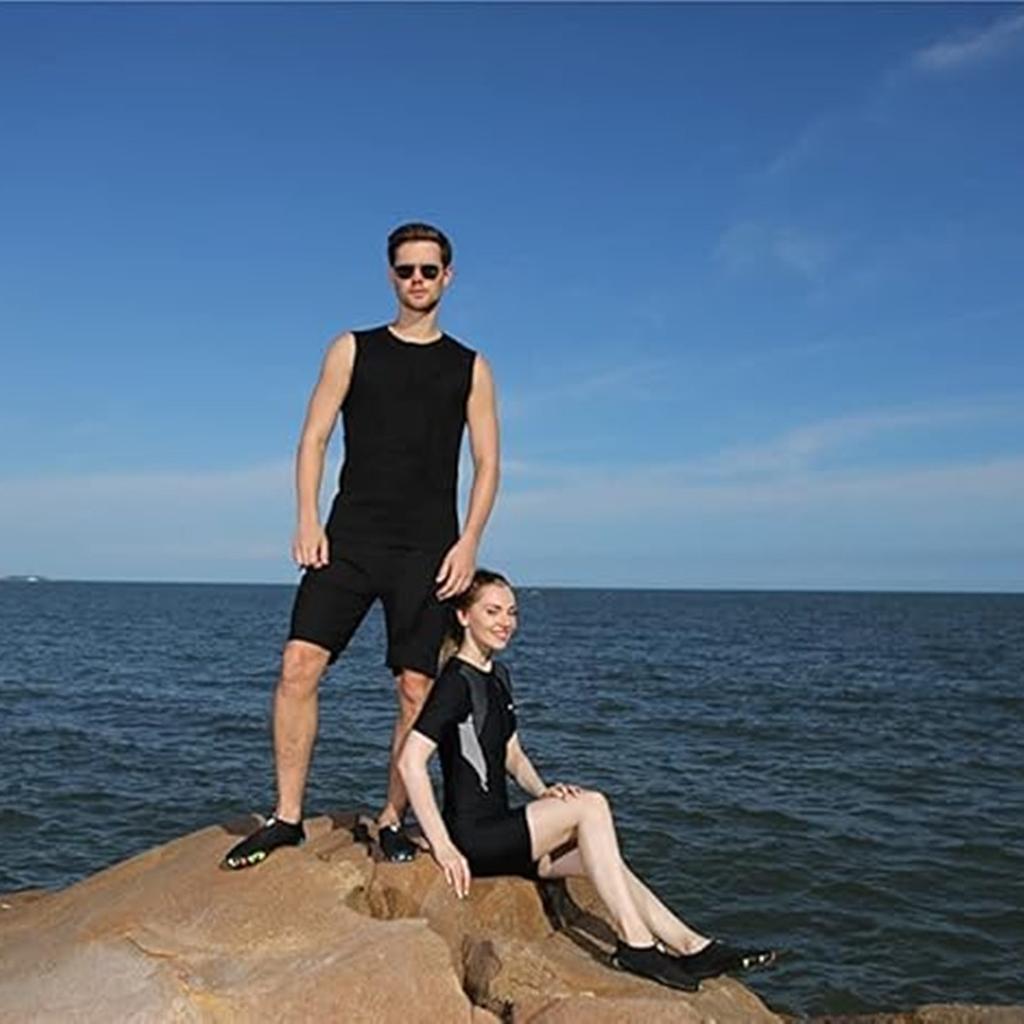 Esther Beauty Quick-Dry Non-Slip Beach Shoes Unisex Black Size 42 Water Sports Aqua Socks