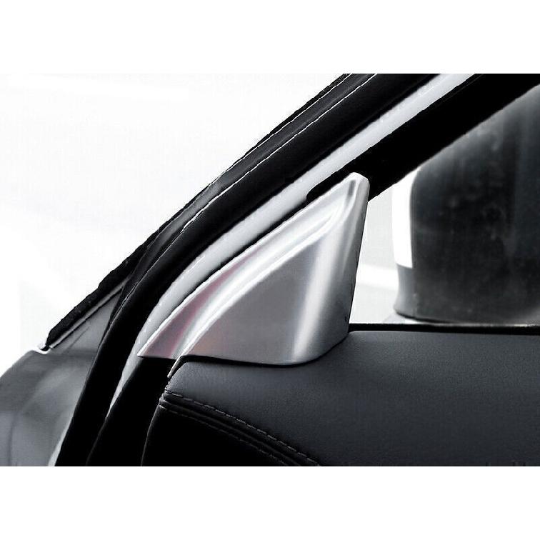For Mazda CX-5 2017-2024 Matte Silver Car Front Triangle A Pillar Cover Trim 2PC