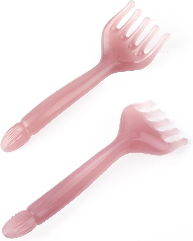 2Pcs Head Massager Manual Hair Scalp Massager Gua Sha Five Claw Massage Tool Comb Portable Handheld Resin Relax Tool for Gifts