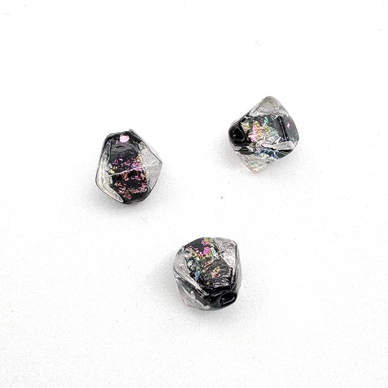 Multi-color Starry Sky Glass Beads – Irregular Shape, Hole for DIY Handmade Phone Chain Accessories