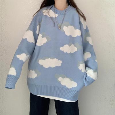 Suéteres sueltos y suaves simples y elegantes para mujer, otoño de Harajuku, prendas de punto para adolescentes, jersey informal de moda coreana para chicas