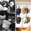 360-Degree Rotating Hat Hook Organizer Rack Rustproof Corrosion Resistant Strong Load-bearing Baseball Caps Organizer Hat Rack