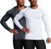 Tesla Long Sleeve Sports Set and Compression Top with Fleece Lining for and Perfect for Cold and Heat Tech Men's Undershirt, 2-Piece