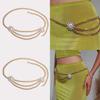 Sophisticated Artificial Pearl Flower Metal Waist Chain For Women Gift For Women