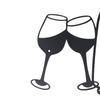 Hollow Out Metal Wine Wall Art Black Wine Letter Wall Decor Wine Themed Wall Decor  Patio