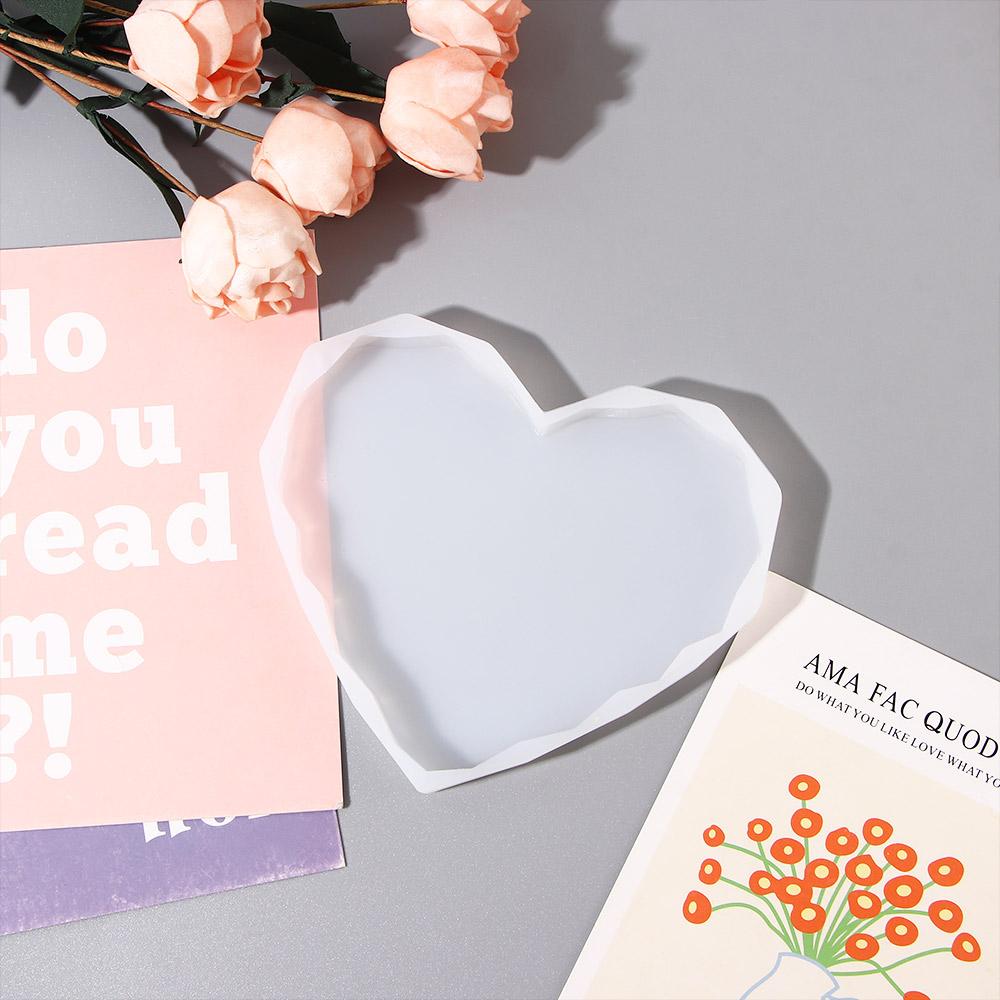 

Shaped Cup Mats Diamond Edge Placemat Tray Mould Resin Casting Mold Pad Clay Tools Coaster Mold