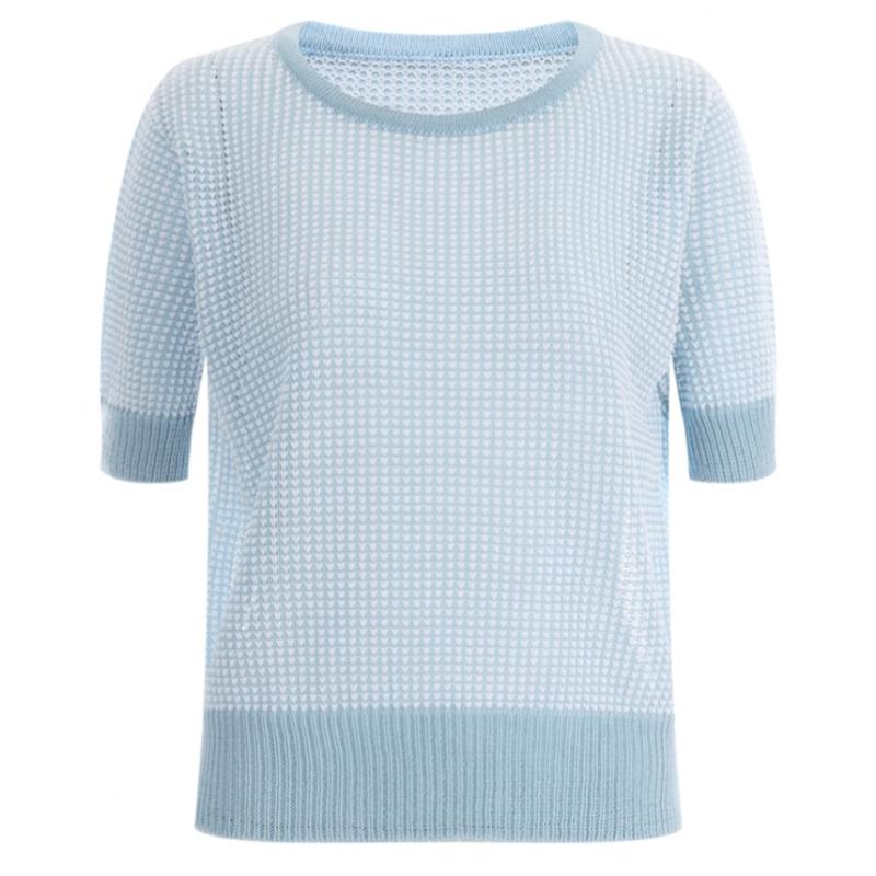 Shop   Women Cooling Round Regular FiT Daily Cooling KniT T shirT Pink Bom Wkn  