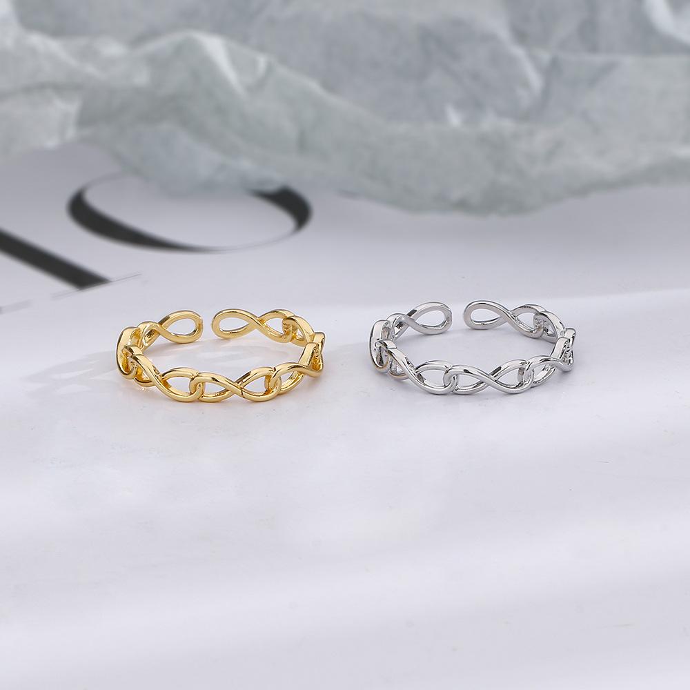 Mobius Ring Women'S Japanese Fresh Style Trendy Unlimited Love Hollow 8-Shaped Ring Girlfriend Gift