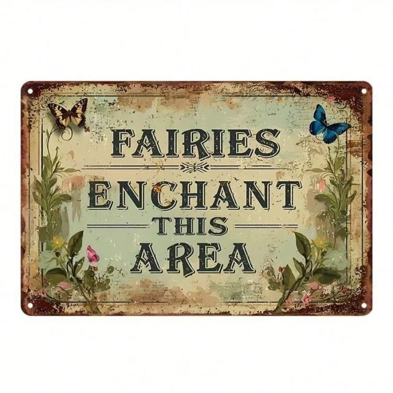 Metal Wall Art Sign Hanging Decor 20x30cm