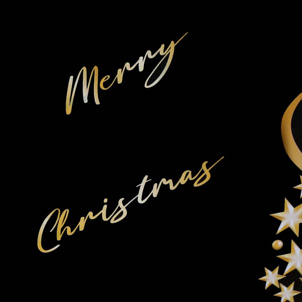 Home Decoration Large Christmas Tree Window Stickers Golden Creative Wallpaper Waterproof Removable Decor Mural Gift