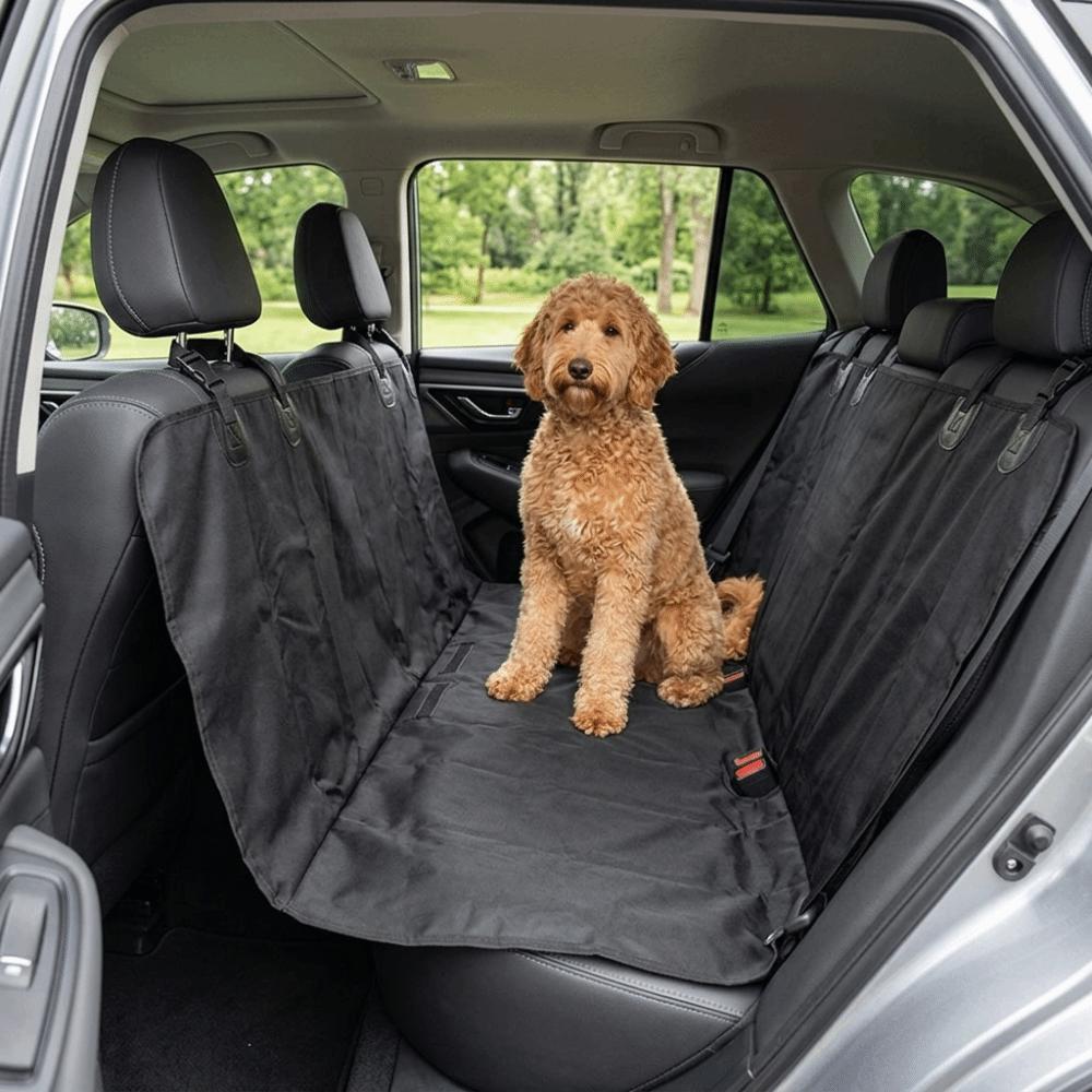 Anti-Slip Underside Pet Back Seat Mat 600D Oxford Weave Dog Cat Travel Hammock Off-Road Self-Drive
