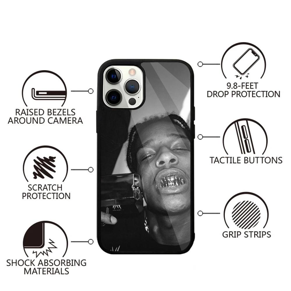 Rapper ASAP Rocky Handyhülle Für iPhone 16,15,14,13,12,11,Plus,Pro,Max,Mini Magsafe Magnetische Kabellose Ladung