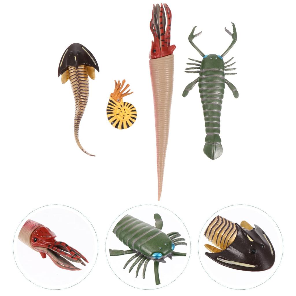 FRCOLOR Meeresbewohner Figuren, 20cm, Meerestier Modell Spielzeug, Lernspielzeug, Realistische Tierfiguren Inklusive Tiefseefische und Garnelen,