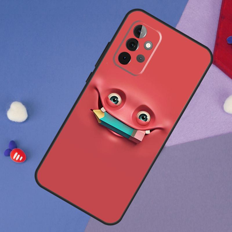 3D funny face Cute Case For Samsung Galaxy A55 A35 A32 A12 A22 A52 A06 A54 A34 A14 A56 A36 A26 A16 A13 A53 A15