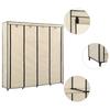 Day and Night - Day and Night Wardrobe with 4 Cream Compartments 175x45x170 Cm