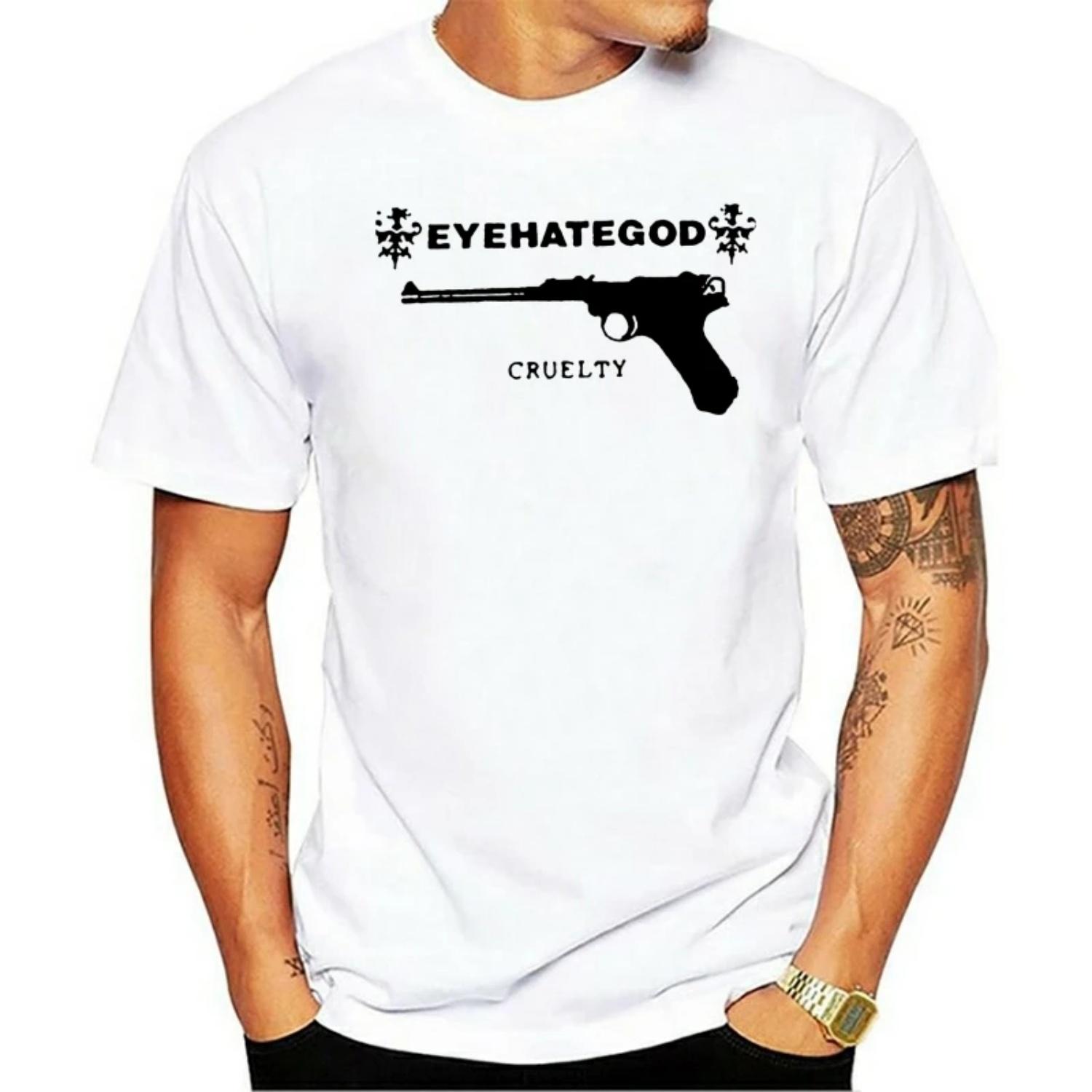 

Luger T Shirt EyeHateGod Cruelty T-Shirt Graphic Cotton Tee Shirt Funny Plus Size Men Basic Short Sleeves Tshirt S чёрный