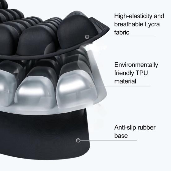 Inflatable Seat Cushion Travel Cushion Airplane Seat with Built-in Air Pump 36-Cell Seat Cushion for Long Flights Back And Tailbone Pain Relief