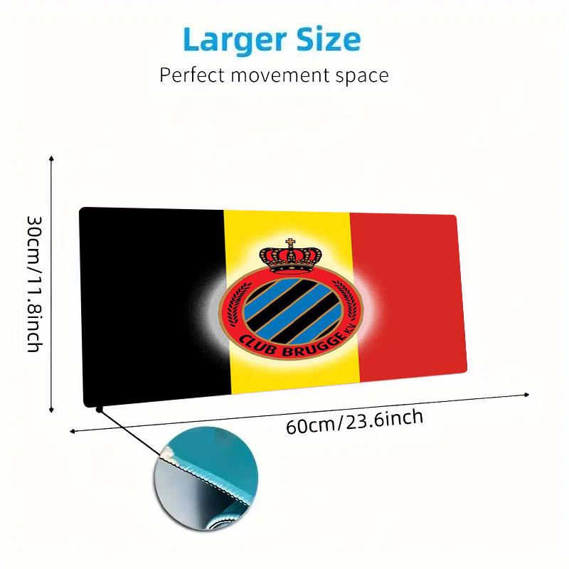 Club Brugge Logo Color Mouse Pad Large Gaming Table Cushion Non-slip Laptop Tablet Big Mousepad XXL Mat Mini PC Playmat With Lock edge