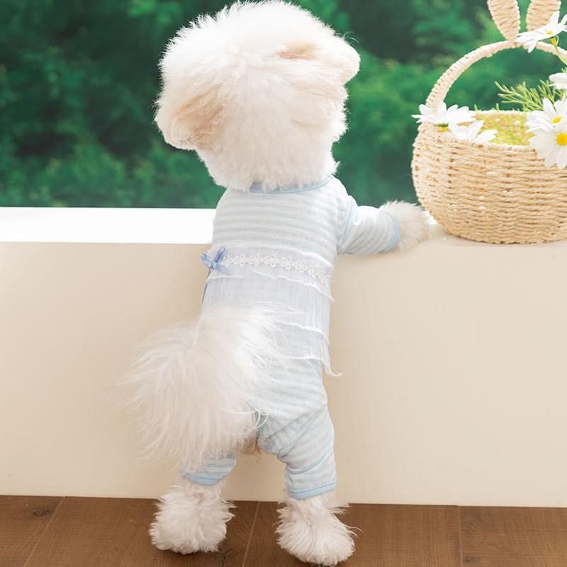 Lightweight Breathable Pet Pajamas Small Dogs Cats Sleepwear Four-Legged Comfort Outfit