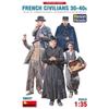 MiniArt Scale French Civilians of the Figure Set Heads Plastic Model Kit MA38037 1/35 1930s-40s Past, 5-Piece (Resin Included),