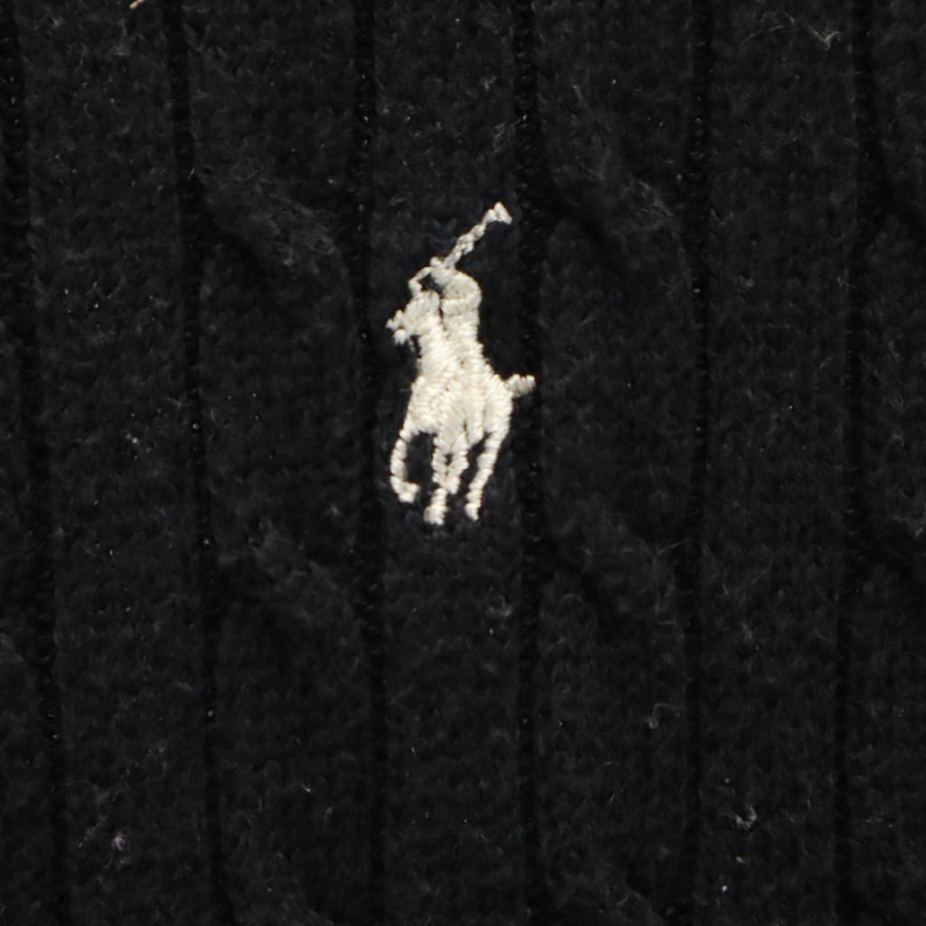 RALPH LAUREN GOLF Langarm Zopfmuster M Schwarze Serie Pullover Damen Gebraucht