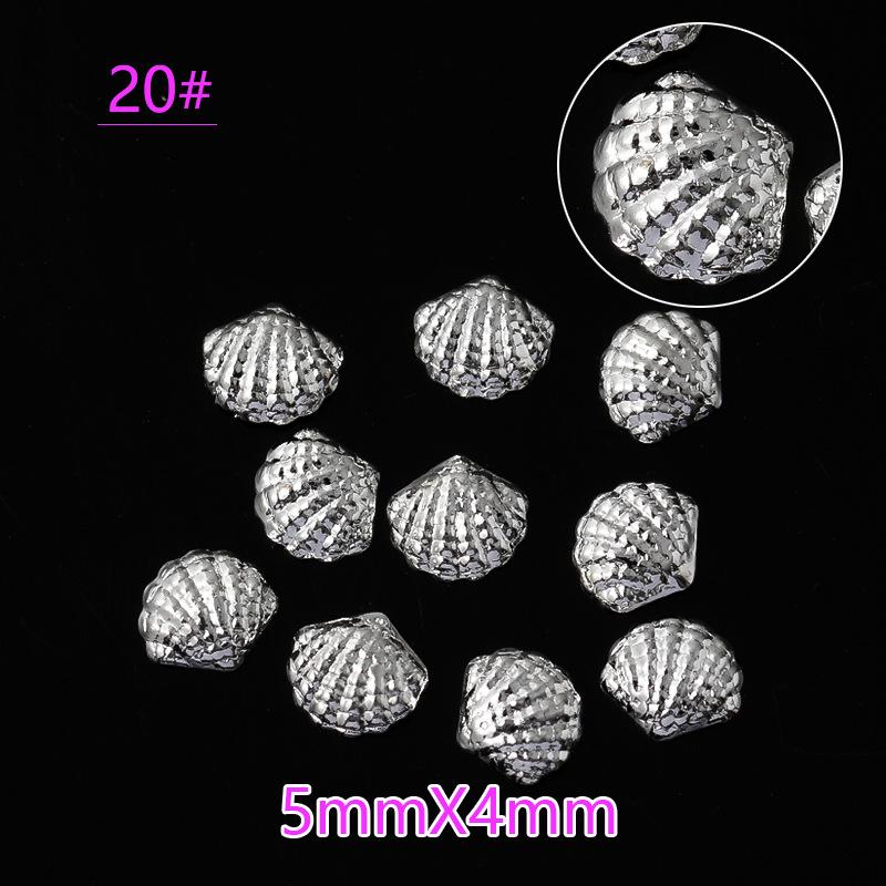 500pcs Ocean-Themed Nail Art: Seashell & Starfish Metal Rivets for DIY Decorations