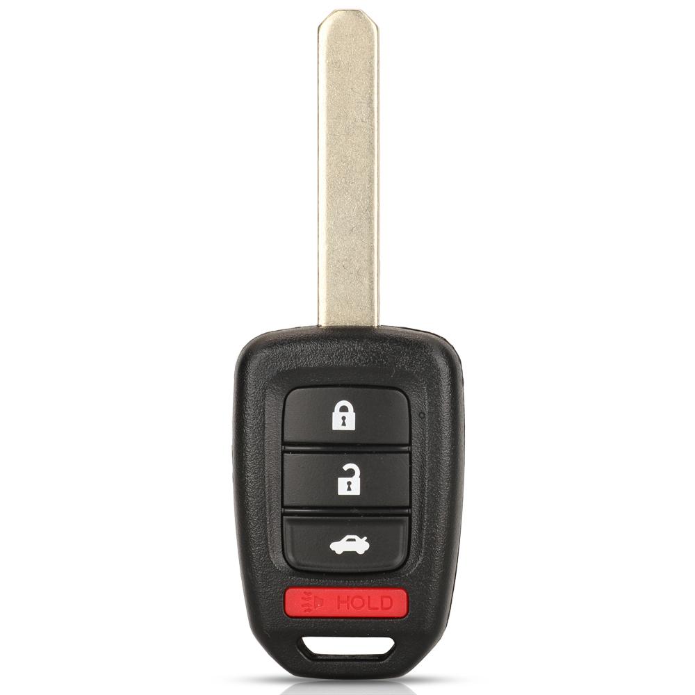 Jingyuqin Autoschlüsselanhänger 313.8/433Mhz ID47 Chip Schlüsselloser Fernbedienungs-Schlüsselanhänger Für Honda Accord 2013 2014 2015 2016 2017 MLBHLIK6-1T/1TA