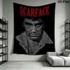 Scarface Wall Tapestry Aesthetic Wall Hanging Printed Fabric Blanket Decorative Tapestries for Bedroom Living Room Home Decor