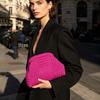 Knitted Cloud Clutch: Popular Woven Textured Makeup Bag