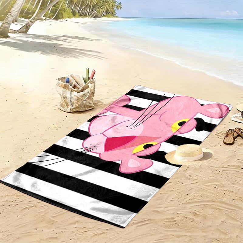 The Pink Panther2 Print Beach Towel, Large Soft Quick Dry Towel for Beach Camping Swimming