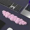 Orange PU Leather & Memory Foam Cloud Keyboard Mouse Pad