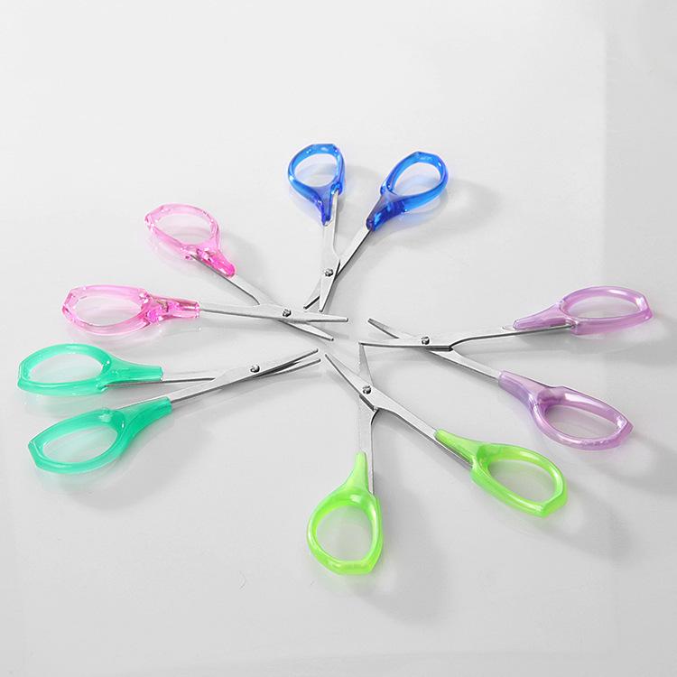 Remove Makeup Eyebrow Scissor Straight Angle Trimmer Curved Cuticle Pruning Beauty Tool