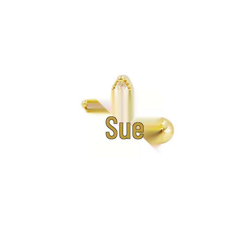 Gaibei 3D Flower & Heart Zircon Ear Studs - European/American Style
