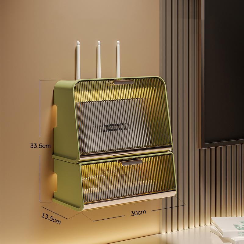 Pudełko do przechowywania routera półka naścienna organizer Wi-Fi Box bezdotykowa skrzynka na gniazda Set-Top Box z organizerem przechowywanie w salonie