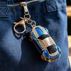 Sparkling Car Key Accessory Sports Keychain with Rhinestones, Durable Zinc Alloy Decorative Holder Stylish Pendant, Compact Ring for Backpacks