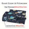 2/3Pcs Duvet Cover Set, Soft And Comfortable, Rocket Ship Twin Bedding Set, Rocket Ship Bed Set, Space Rocket Bedding Set